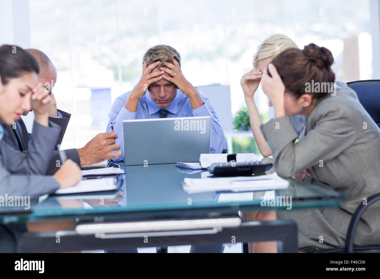 Business team smiling at camera Stock Photo - Alamy