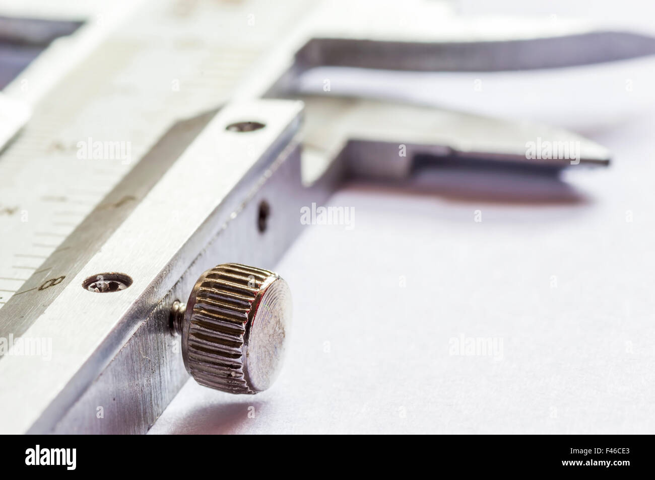 vernier calipers close up with natural lighting Stock Photo