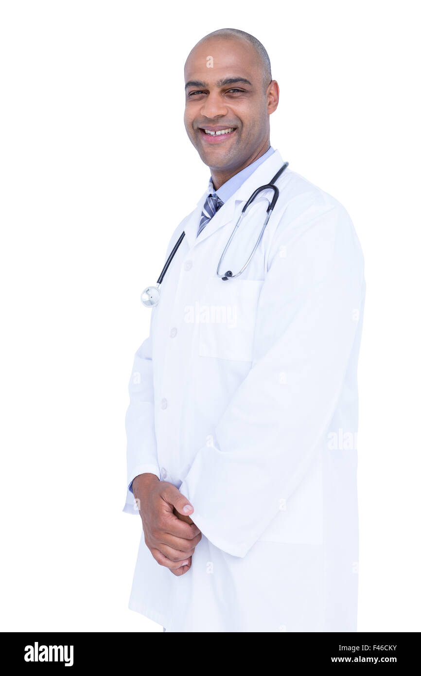 Smiling doctor looking at camera Stock Photo - Alamy