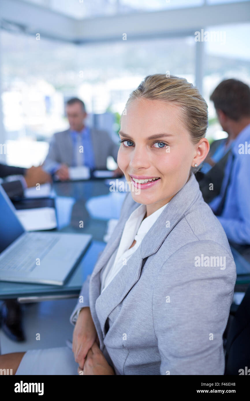 Business team smiling at camera Stock Photo - Alamy