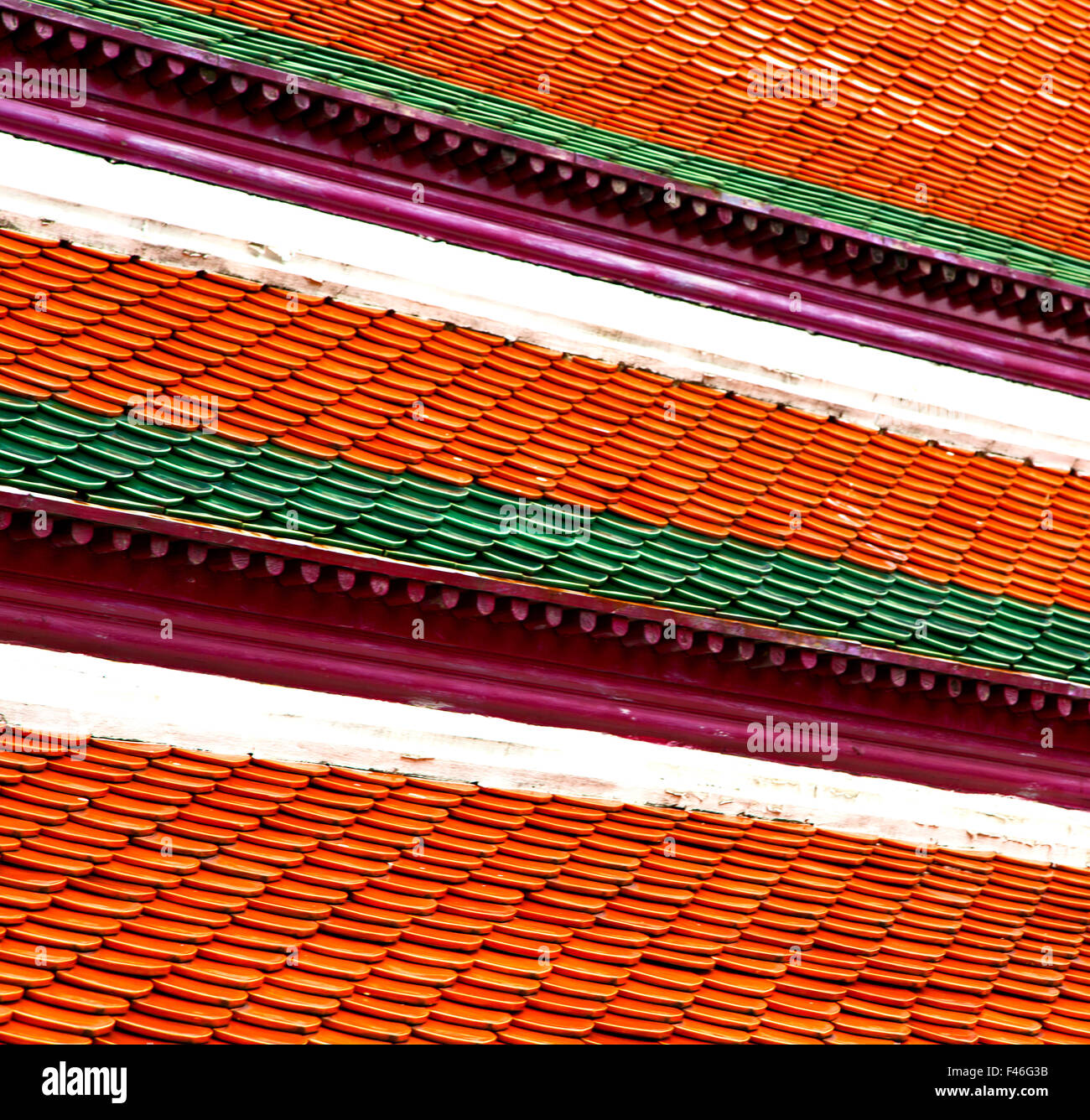thailand abstract cross colors roof wat palaces in the temple bangkok