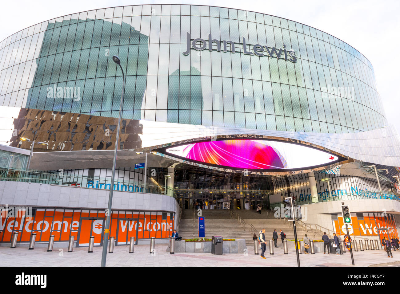 The John Lewis store above New Street Station in Birmingham city west midlands UK Stock Photo