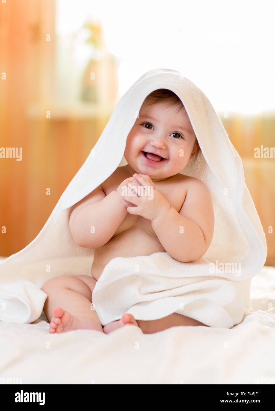 baby girl hooded towel