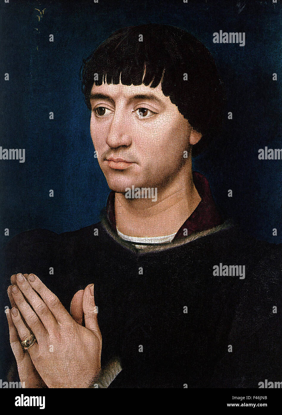 Rogier van der Weyden - Portrait of Jean Gros Stock Photo