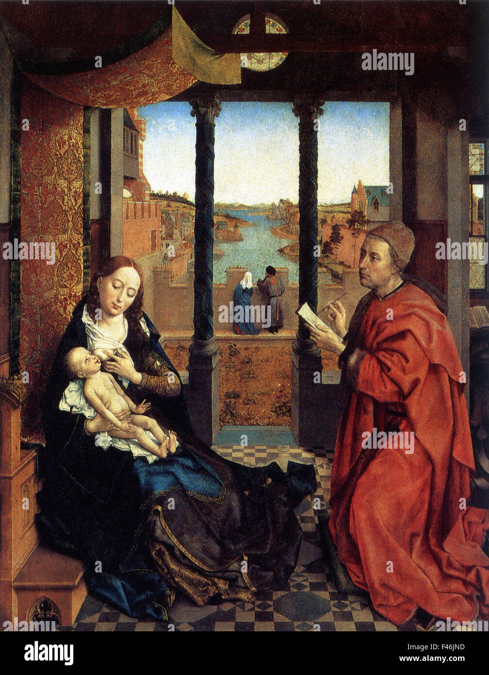Rogier van der Weyden Saint Luke Drawing the Virgin Stock Photo Alamy