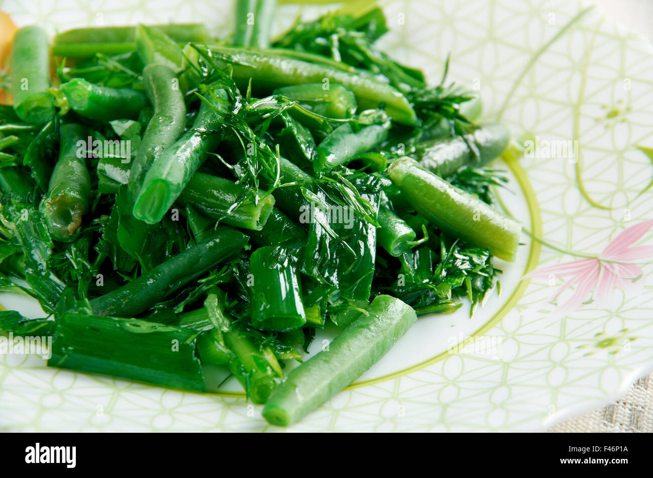 Gremolata - chopped herb condiment classically made of lemon zest, garlic and parsley.Italian cuisine Stock Photo