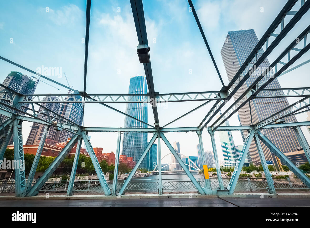tianjin liberation steel bridge Stock Photo
