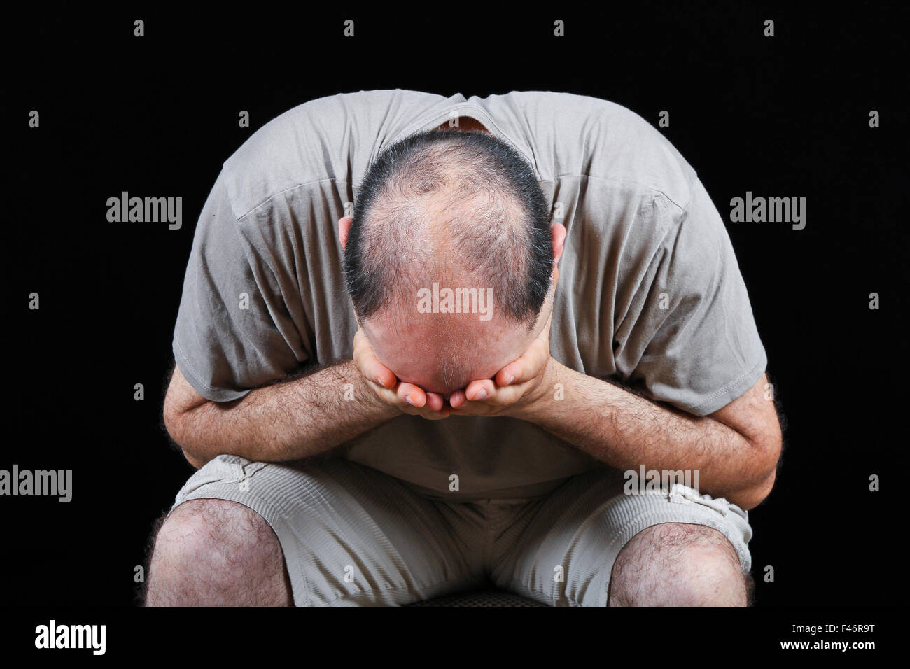 Depressed man Stock Photo