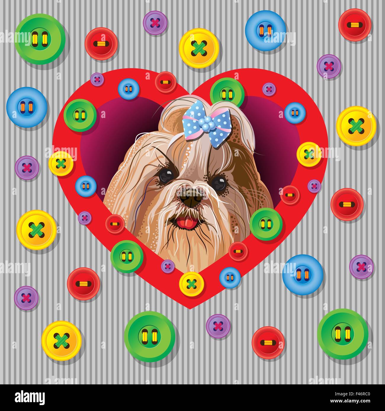 Greeting card small dog Stock Vector Images - Alamy