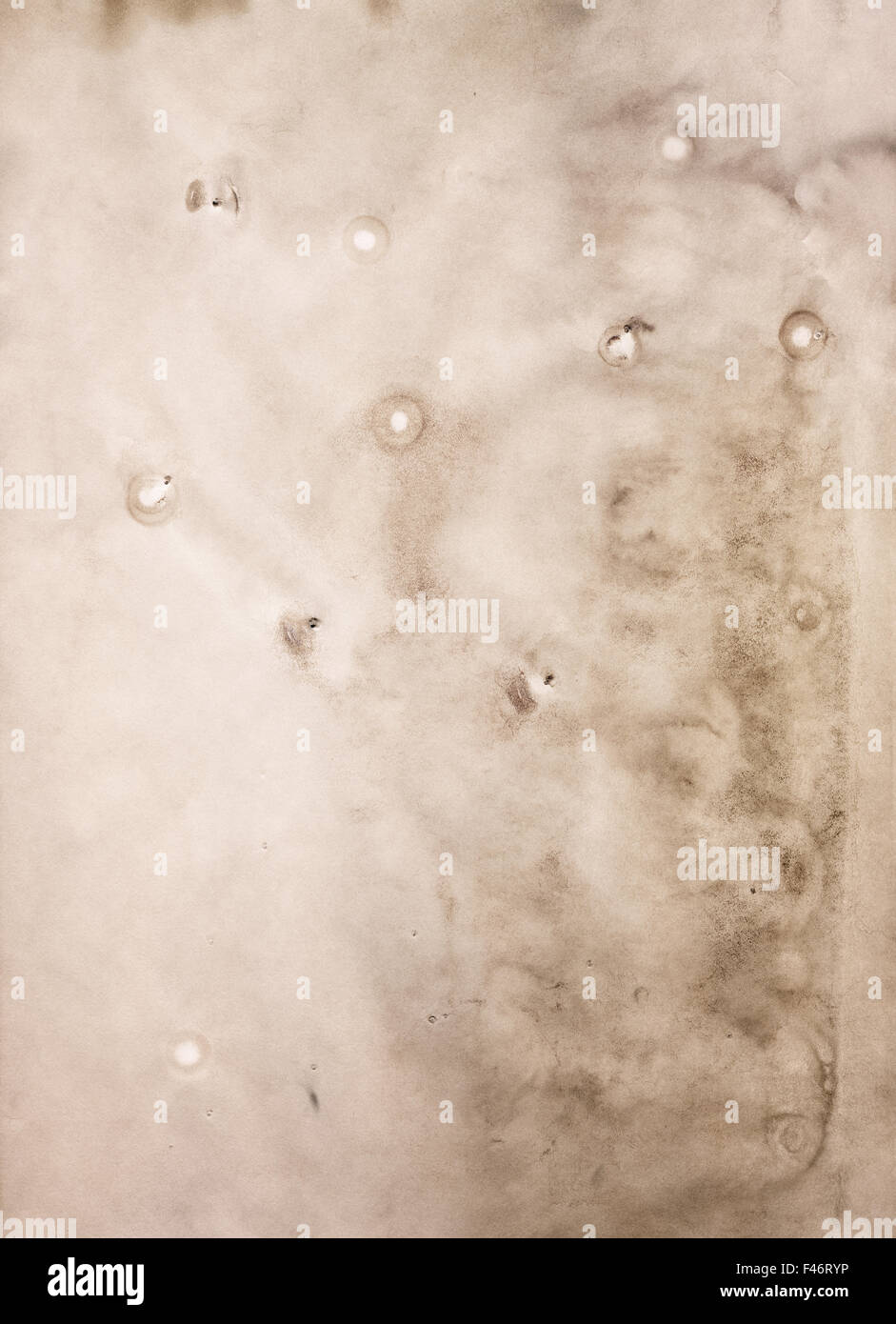 Light grunge brown recycled parchment with stains, paper texture Stock Photo