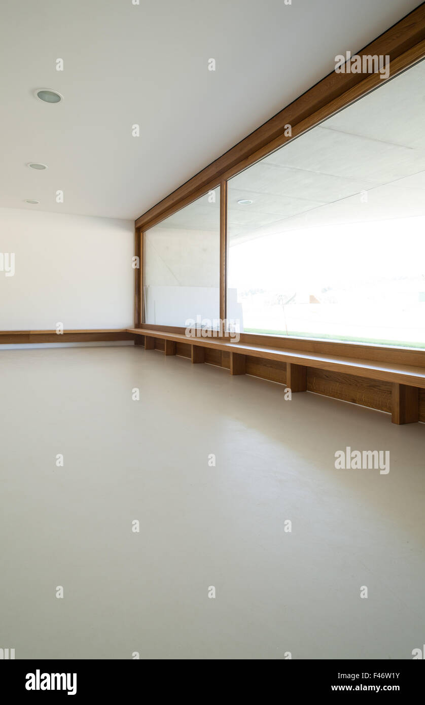 new architecture, interior, modern school, window Stock Photo