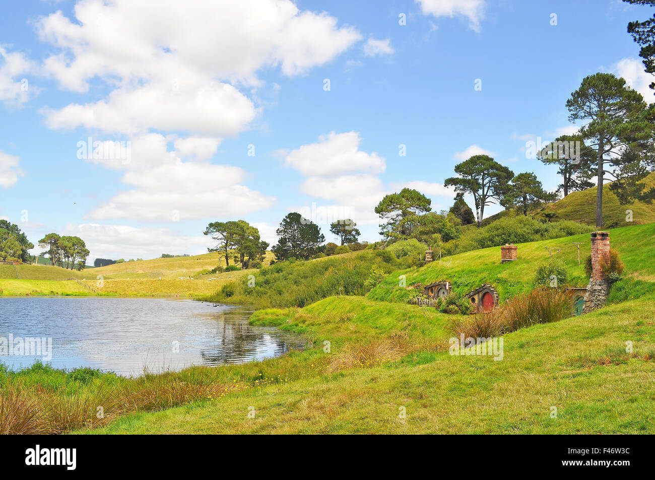 Hobbiton, Shire, New Zealand Stock Photo