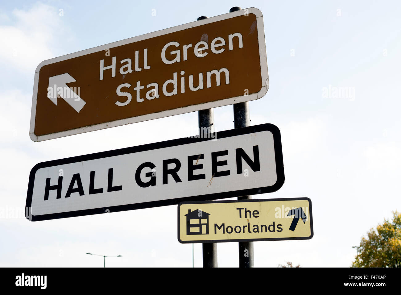 Hall Green sign, Birmingham, West Midlands, UK Stock Photo Alamy