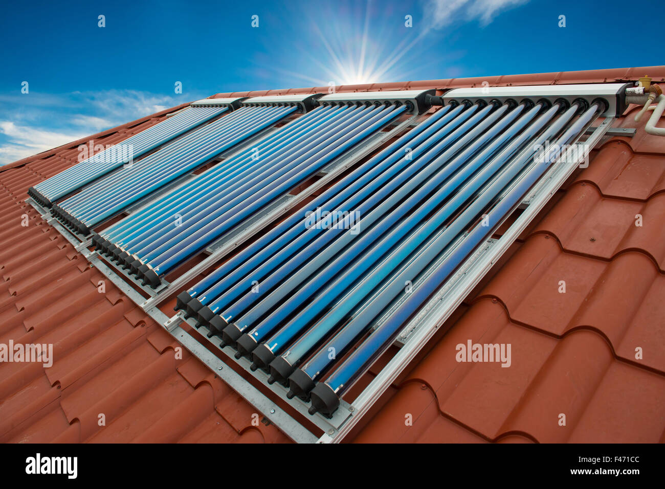 Vacuum collectors solar water hi-res stock photography and images - Alamy