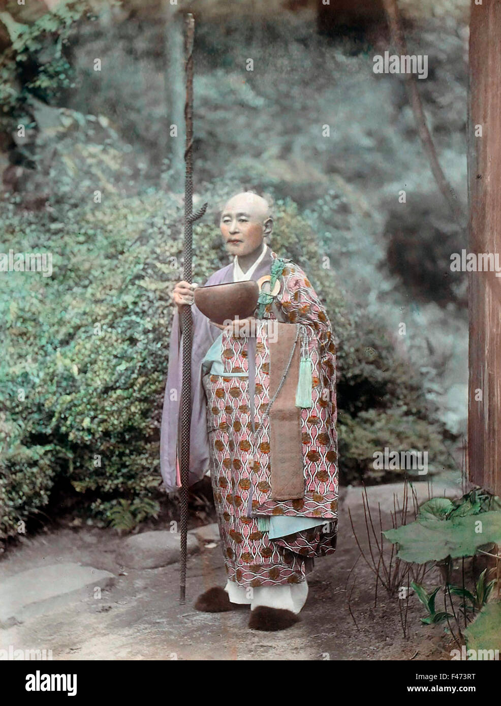 Buddhist priest, Japan Stock Photo