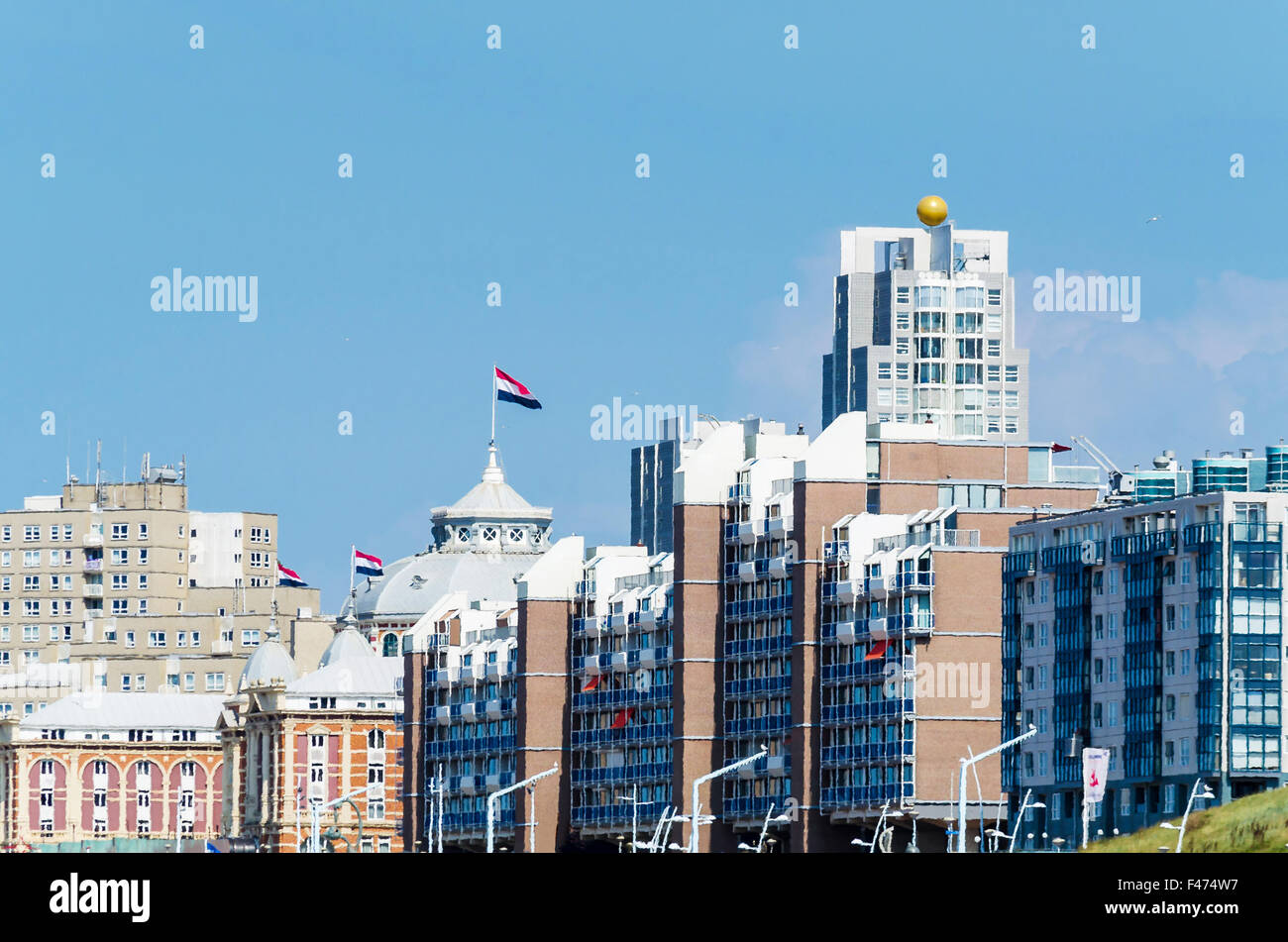 Skyline of Scheveningen Stock Photo