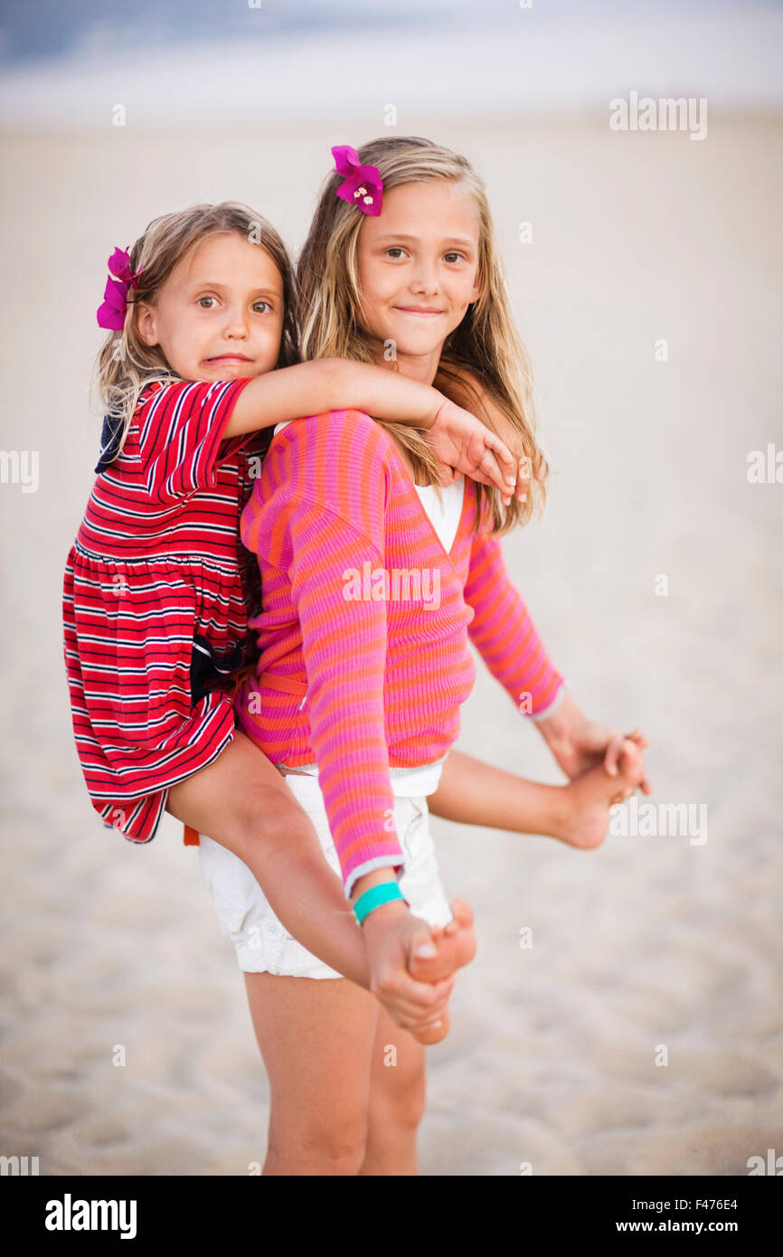 Two sisters on vacation, Greece Stock Photo Alamy