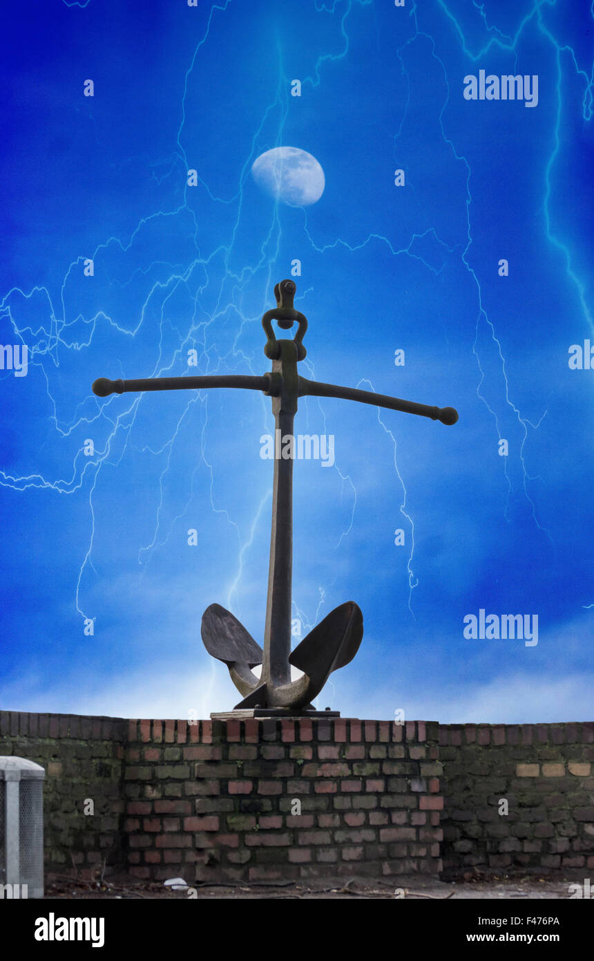Anchor in the storm Stock Photo Alamy