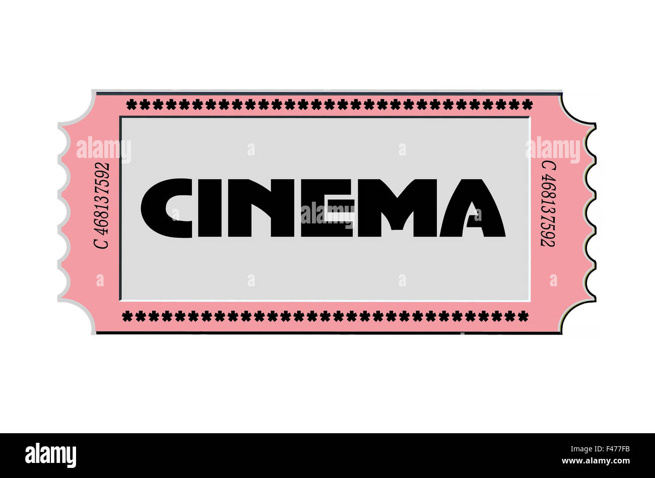 Vintage Cinema Ticket Stock Photo