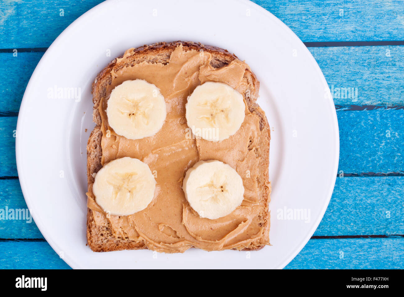 peanut butter bread with banana Stock Photo Alamy