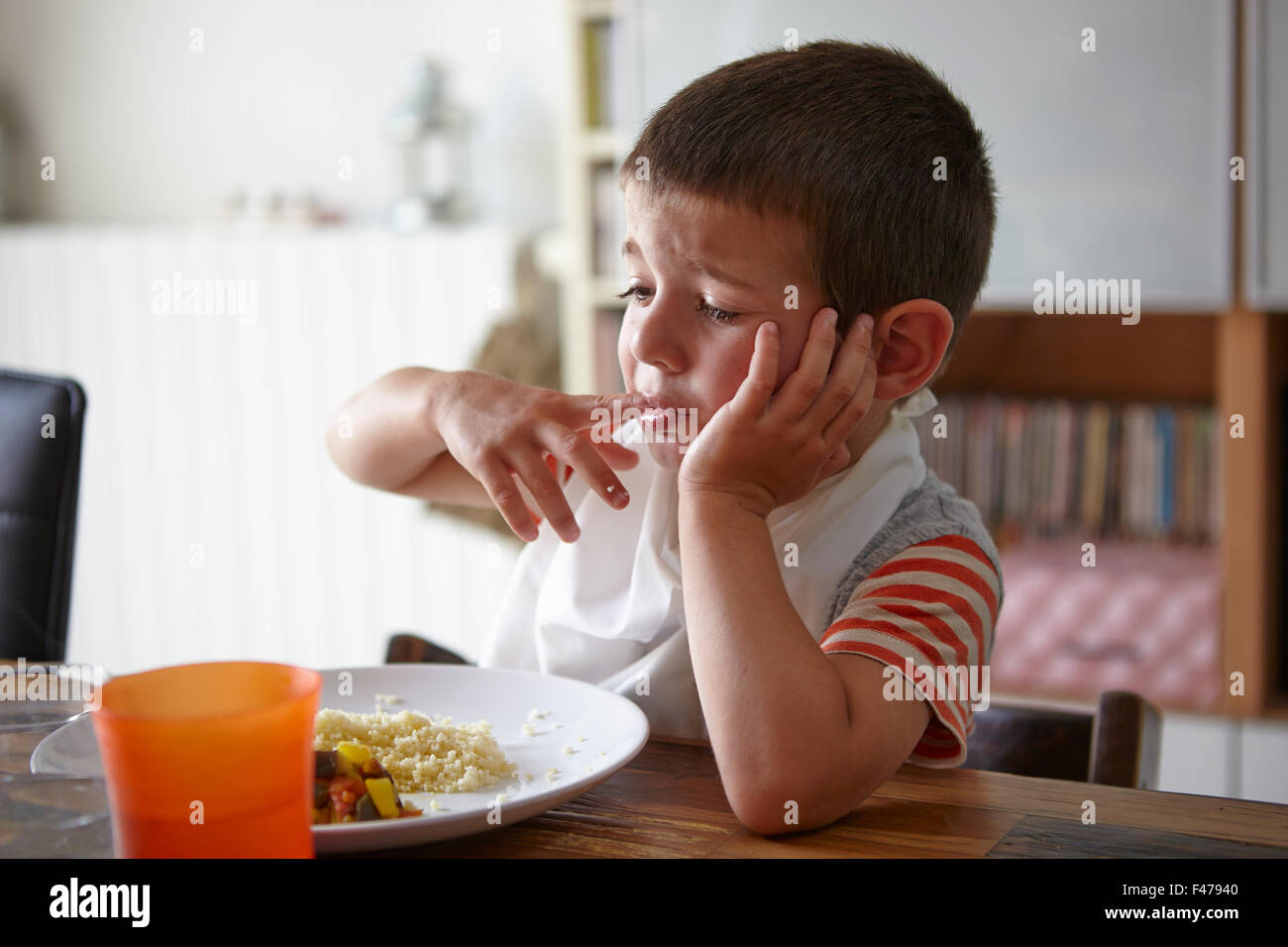 CHILD EATING Stock Photo