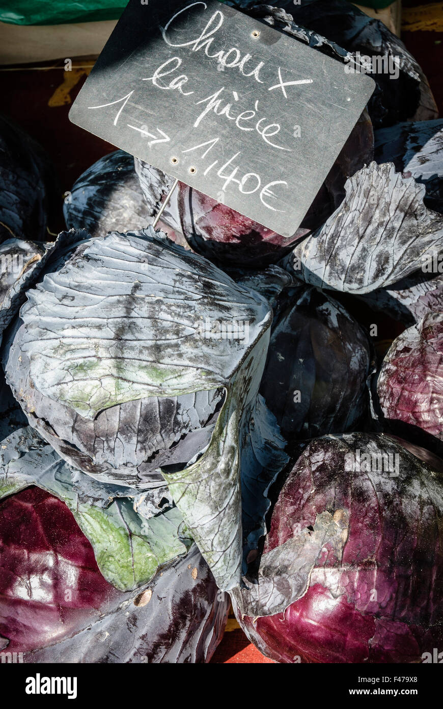 RED CABBAGE Stock Photo