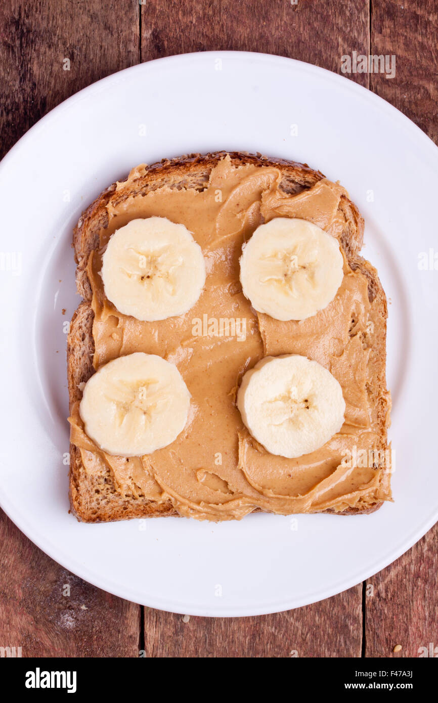 Peanut Butter Toast Banana High Resolution Stock Photography And Images Alamy