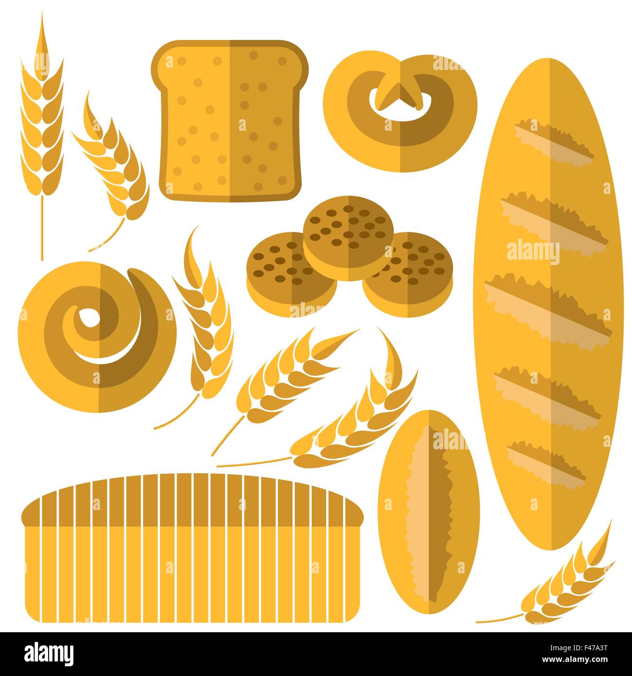 Set of Bakery Products Stock Vector Image & Art - Alamy