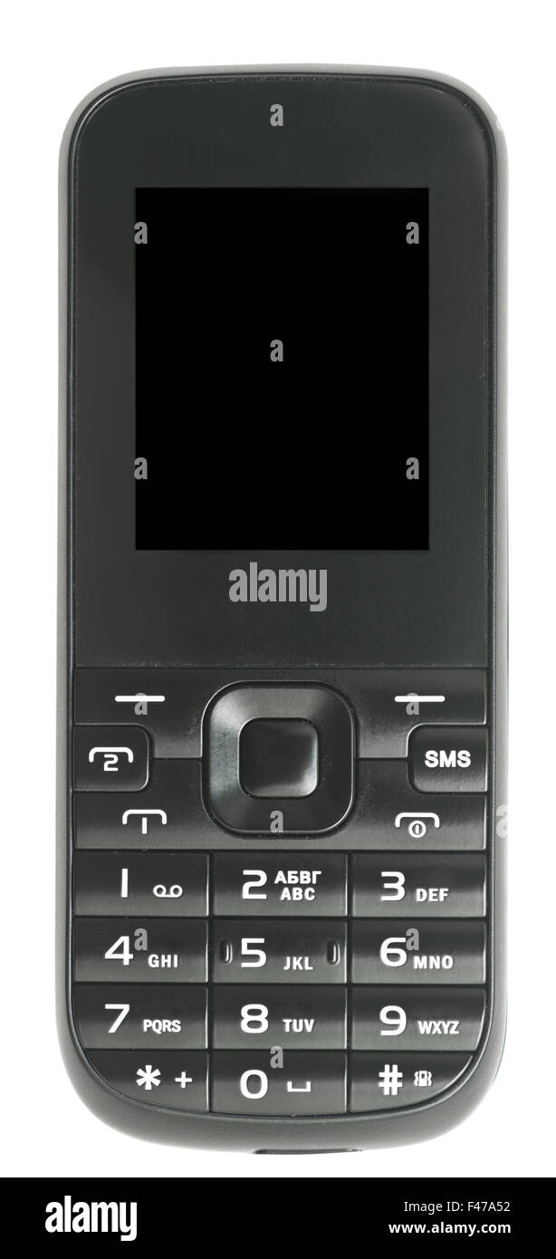 mobile phone isolated on white background Stock Photo - Alamy
