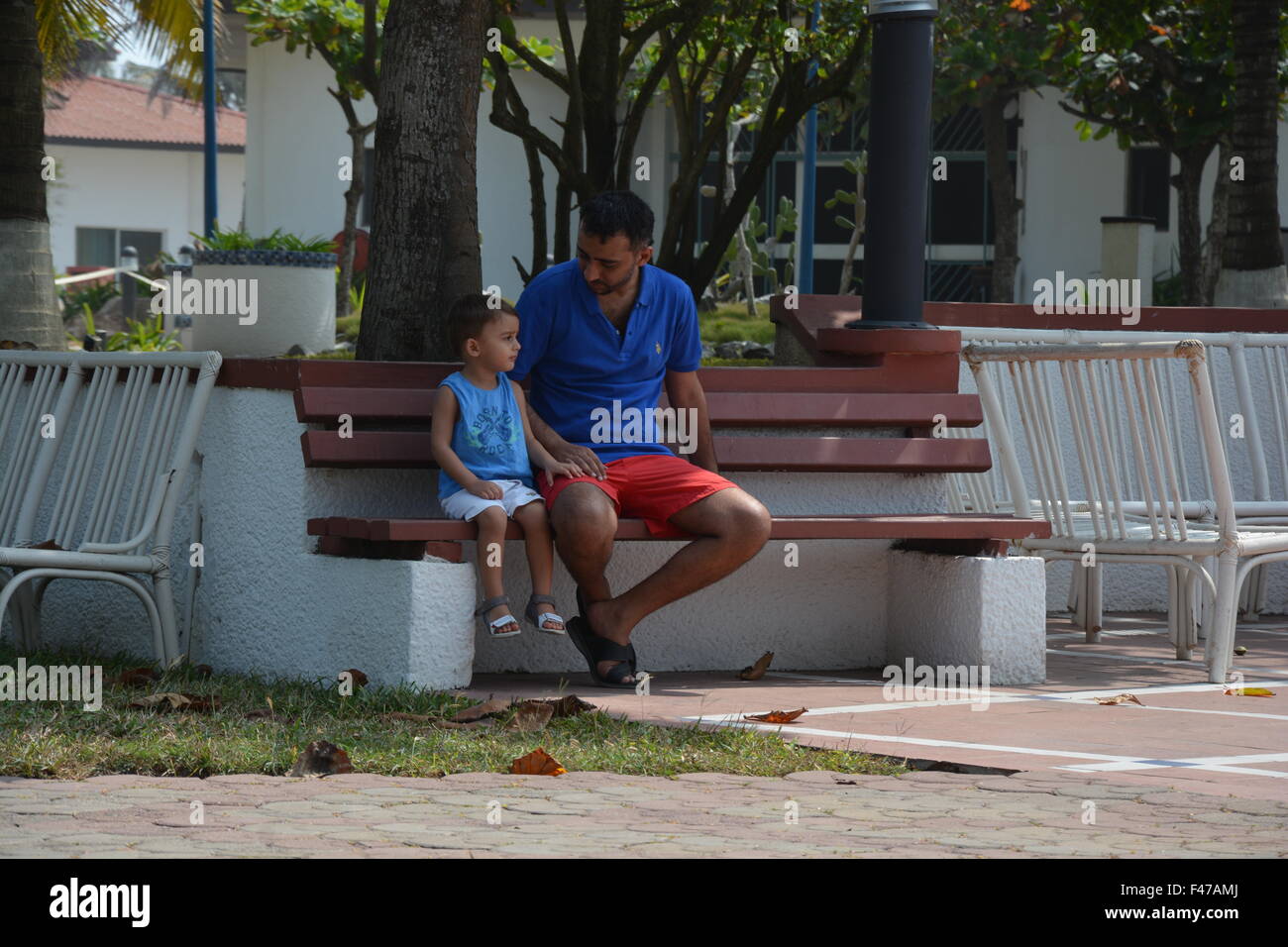 daddy and son Stock Photo