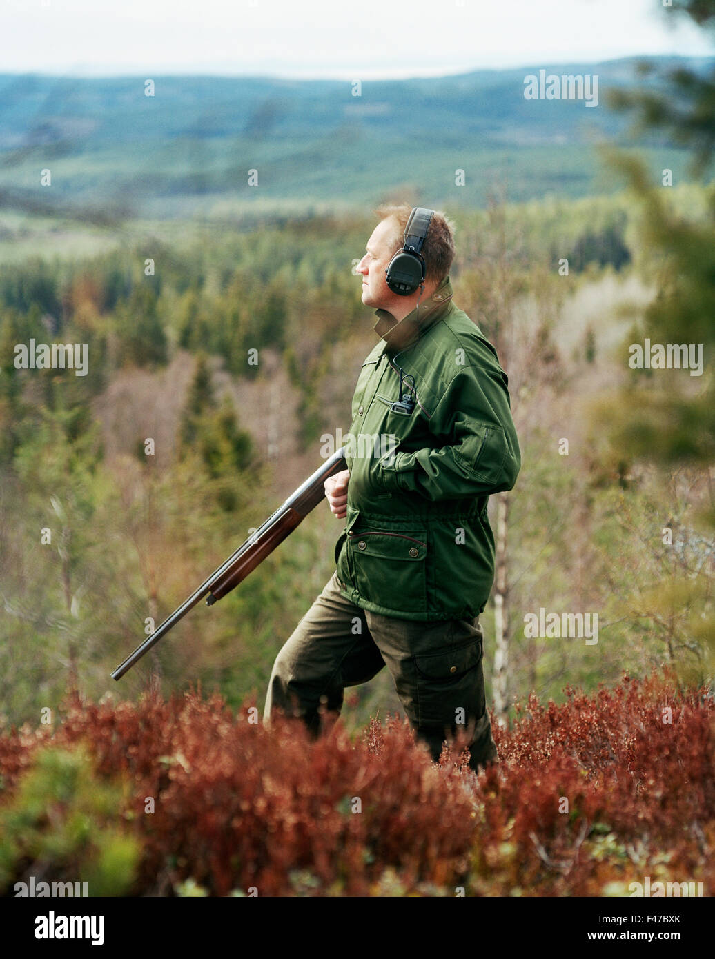 A hunter, Dalarna, Sweden. Stock Photo