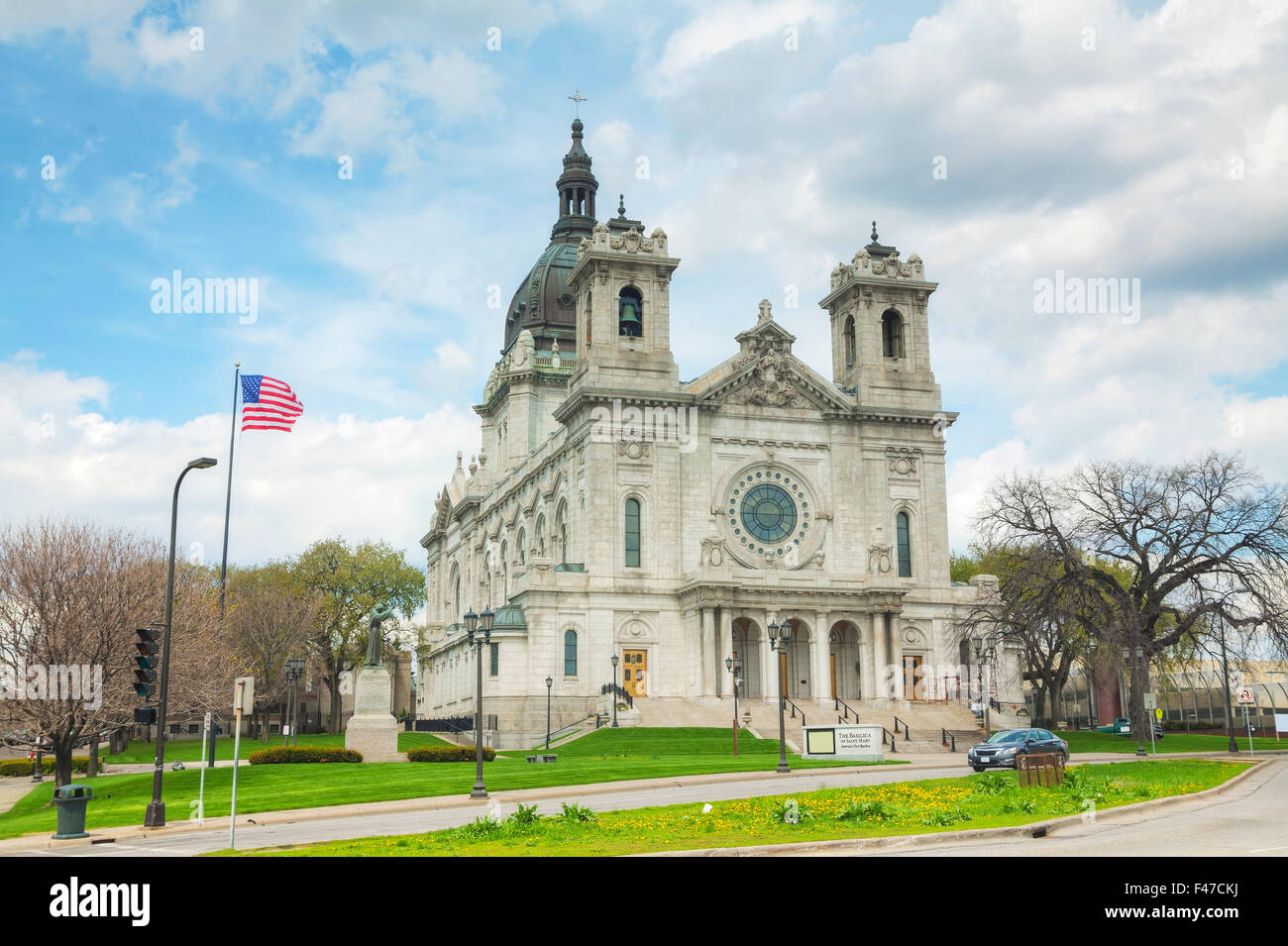 Basilica of Saint Mary in Minneapolis, MN Stock Photo