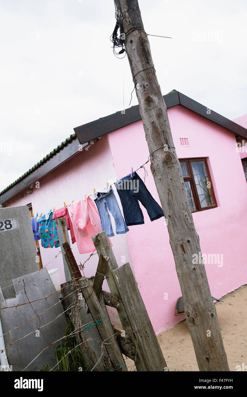 Laundry on clothes line in Cape Town, South Africa Stock Photo Alamy