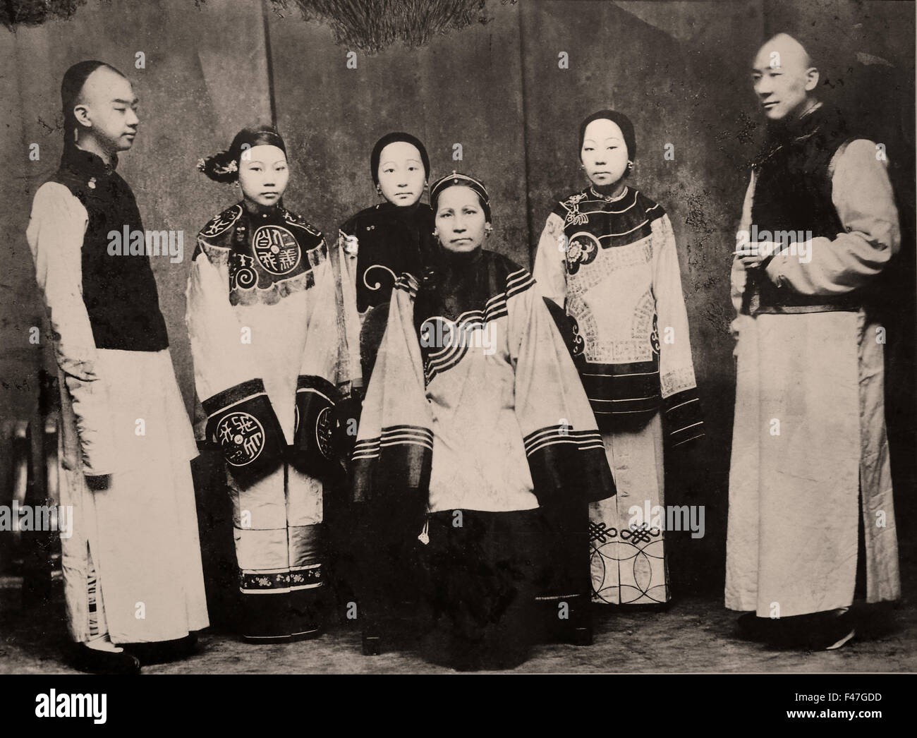 Nineteenth century fashion  Museum of History, Hong Kong Chinese China Stock Photo