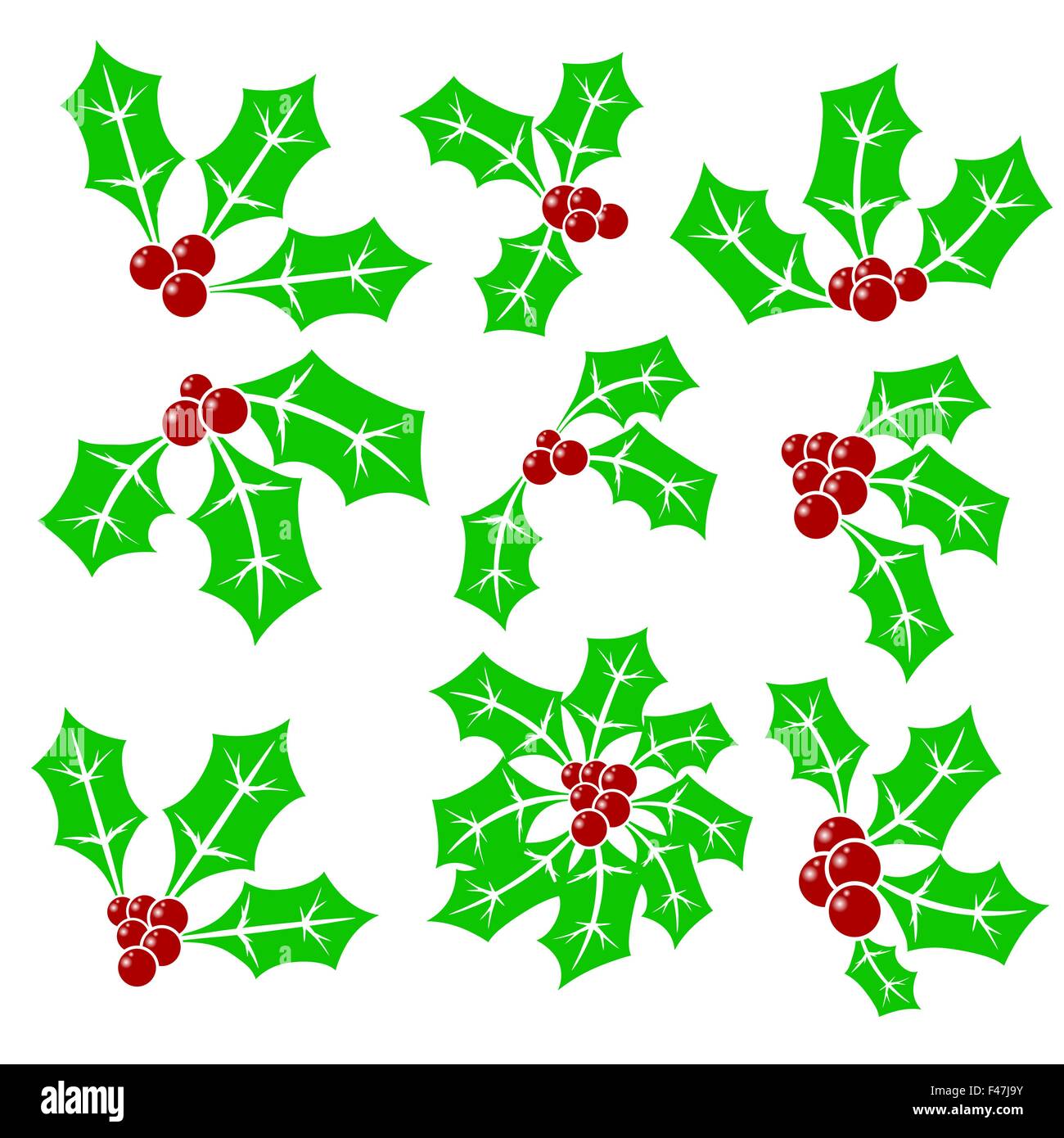 Set of Holly Berry Icons Stock Vector Image & Art - Alamy