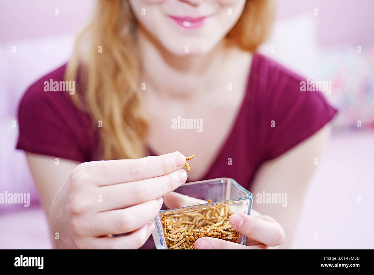 Woman Eating Insect Woman eating insects hi-res stock photography and images - Alamy