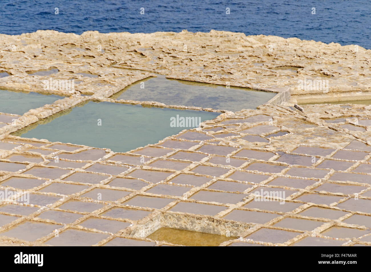 Salt Flieds, Salt Flats, Gozo, Malta, South Europe, Mediterranean Sea