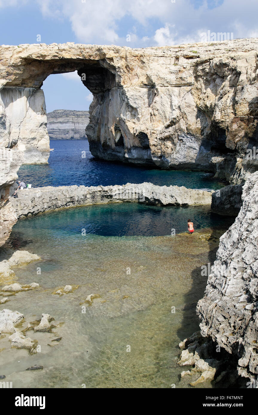 Azur Windwow and Blue Hole, Gozo, Malta, Gozo, Malta, South Europe, Mediterranean Sea Stock