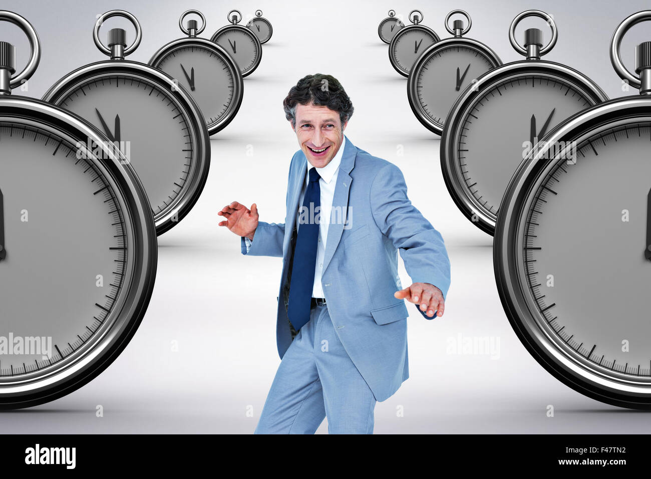 Composite image of smiling businessman Stock Photo - Alamy