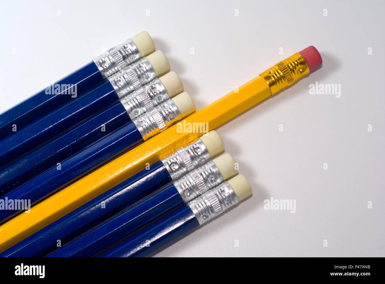 pencils in a chart shape Stock Photo Alamy