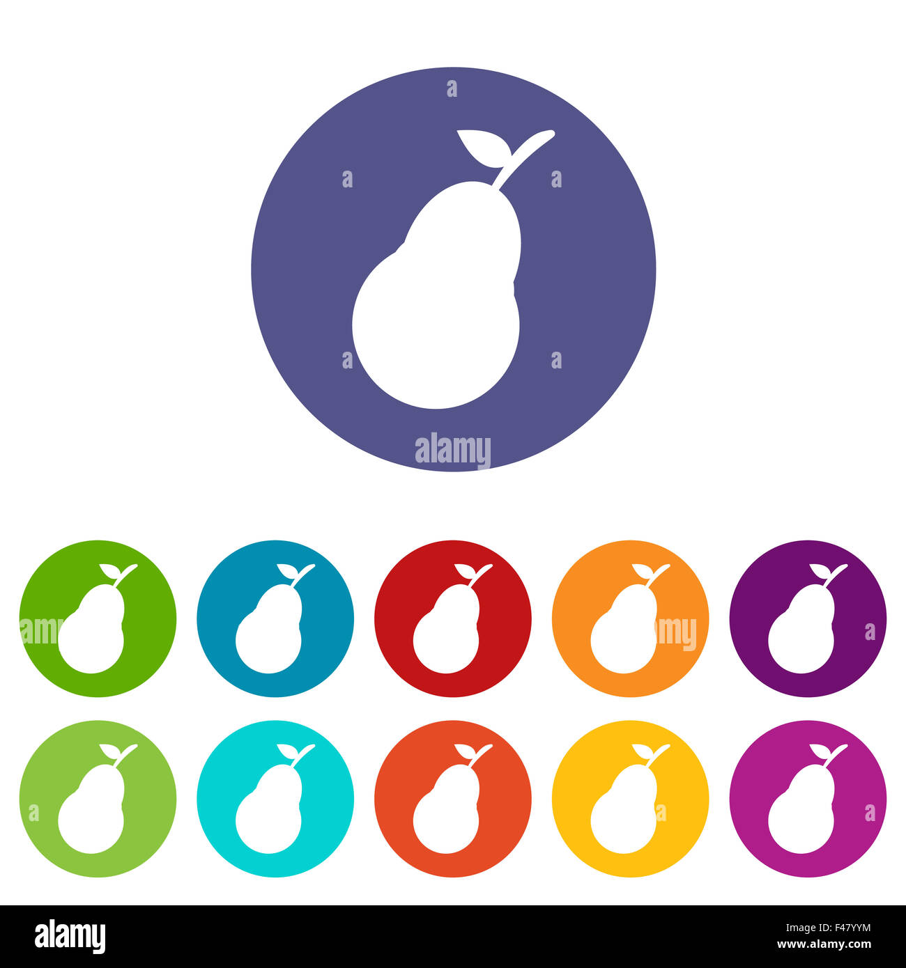 Pear fruit icon image Cut Out Stock Images & Pictures - Alamy
