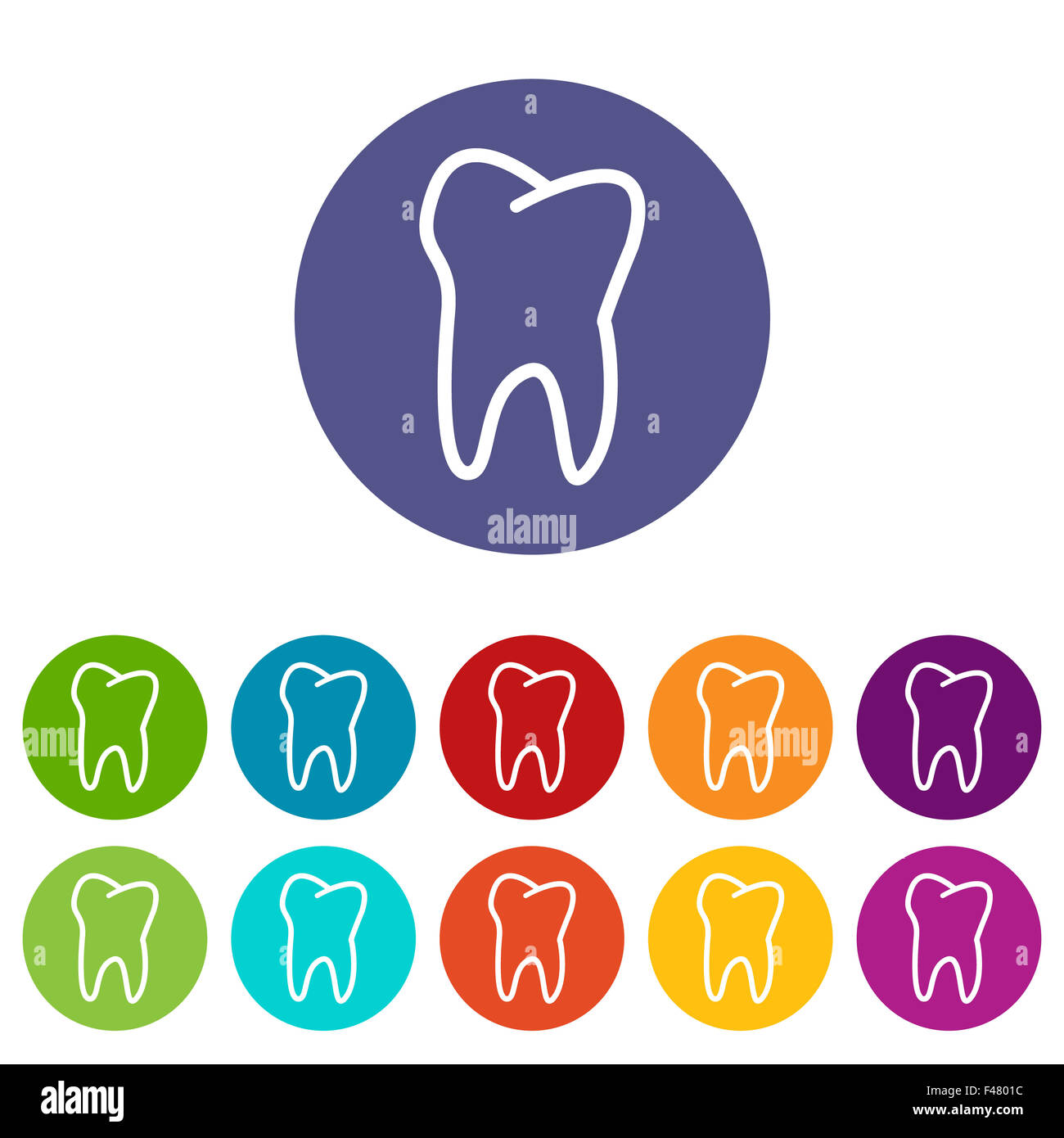 Tooth flat icon Stock Photo - Alamy