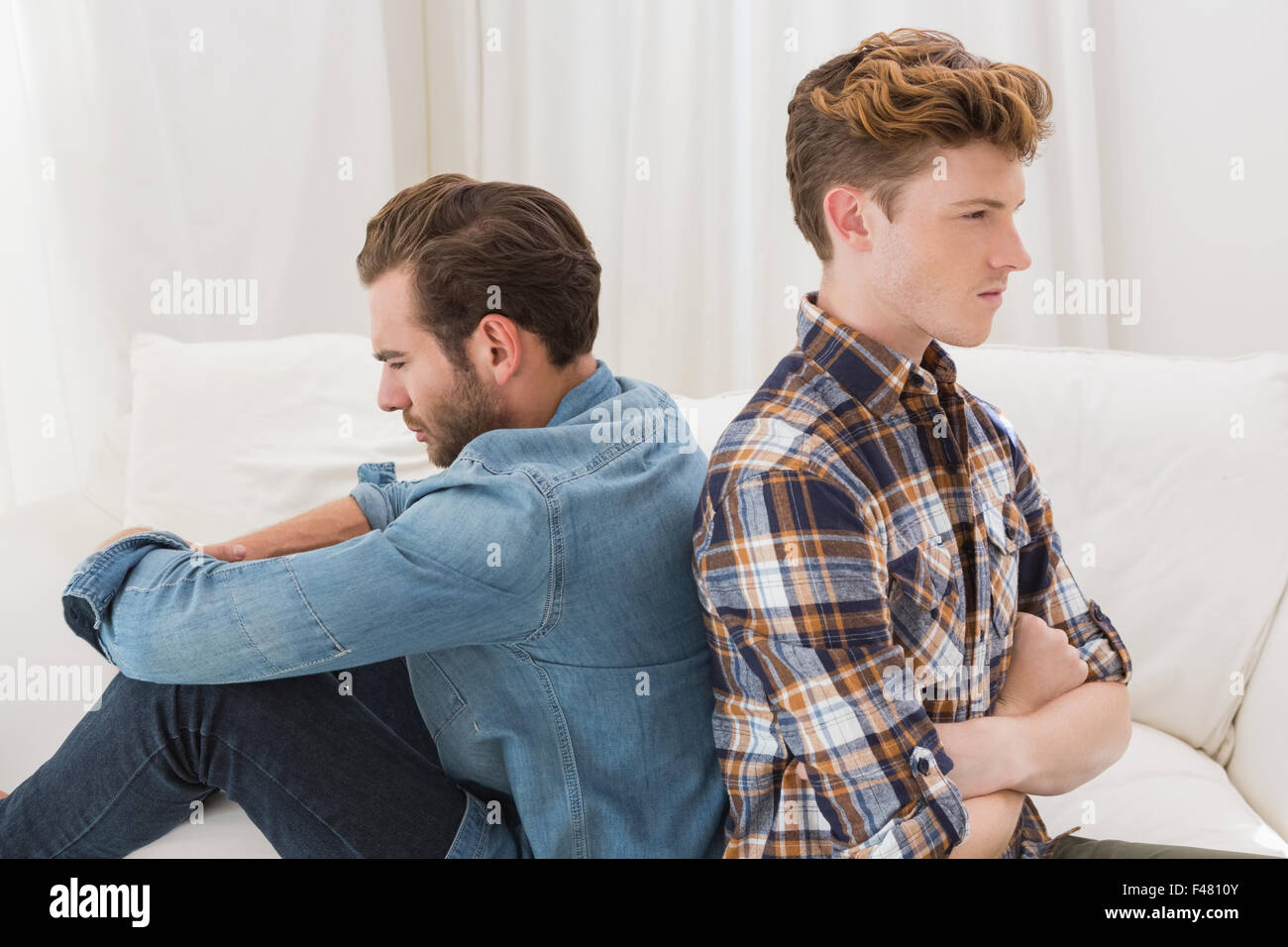 Homosexual coupe having an argument Stock Photo