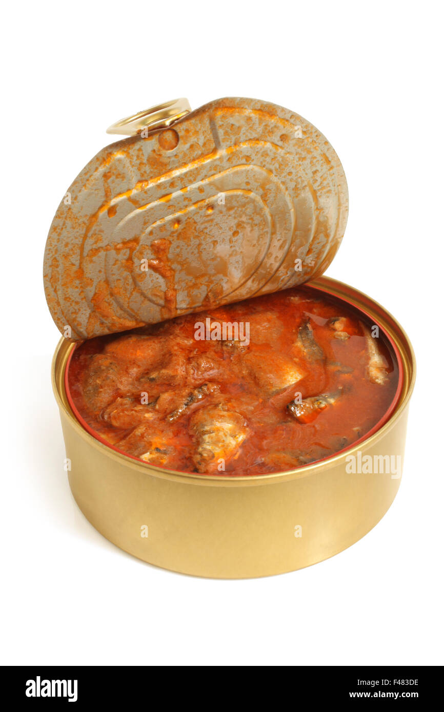 Canned fish in tomato sauce Stock Photo Alamy