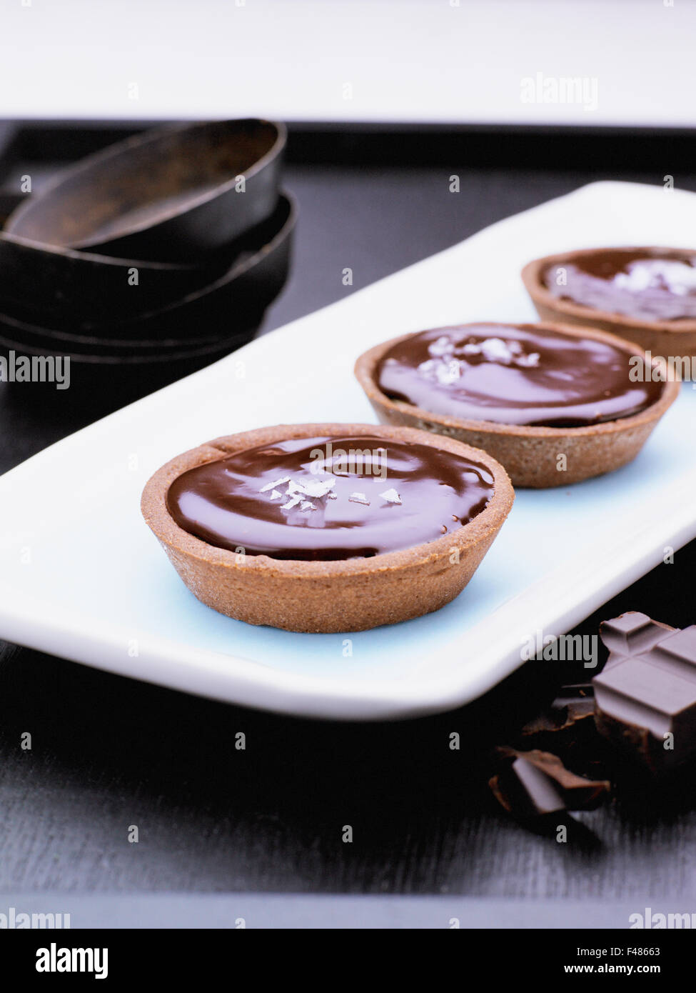 Chocolate pie. Stock Photo