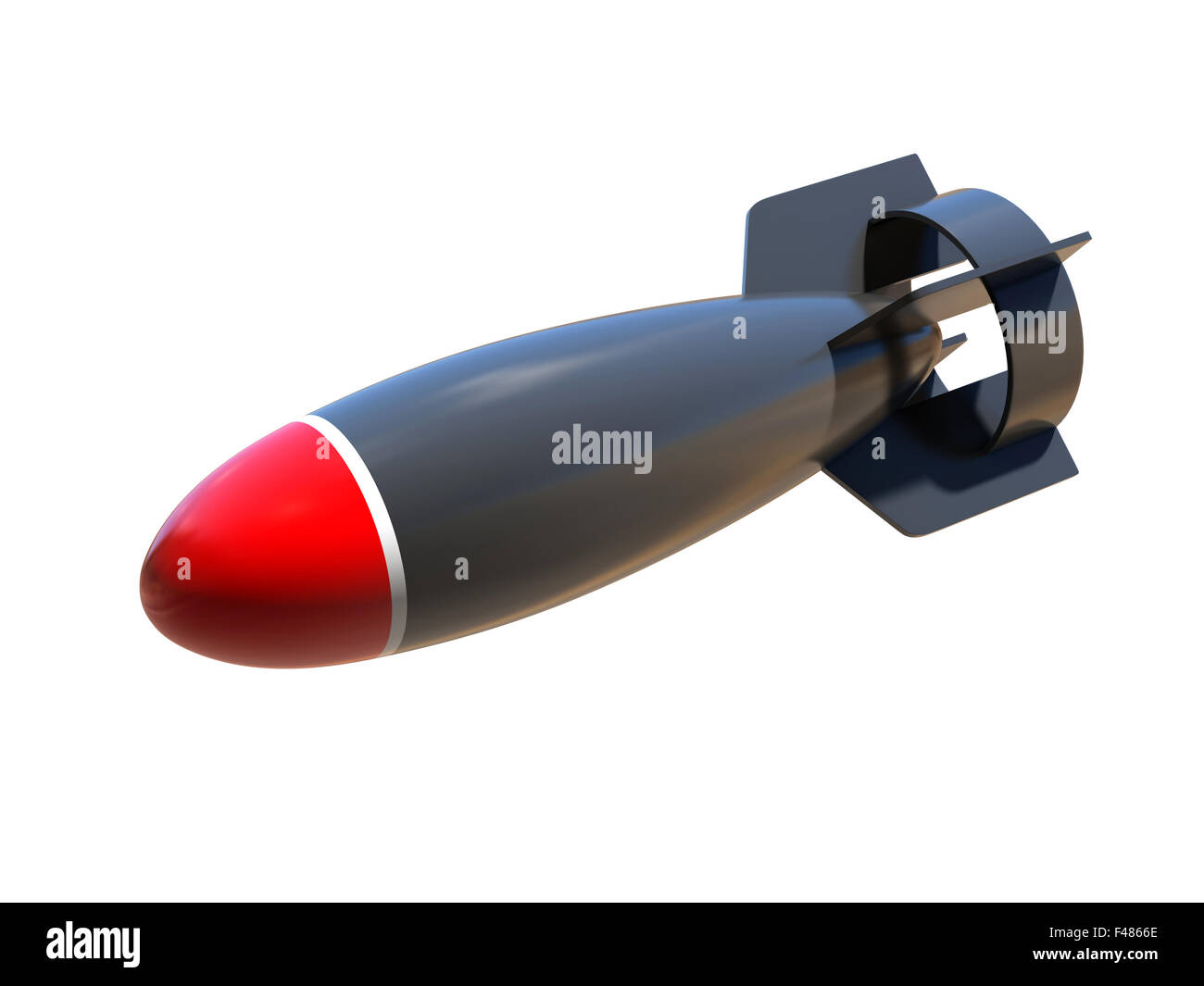 aerial bomb on a white background Stock Photo