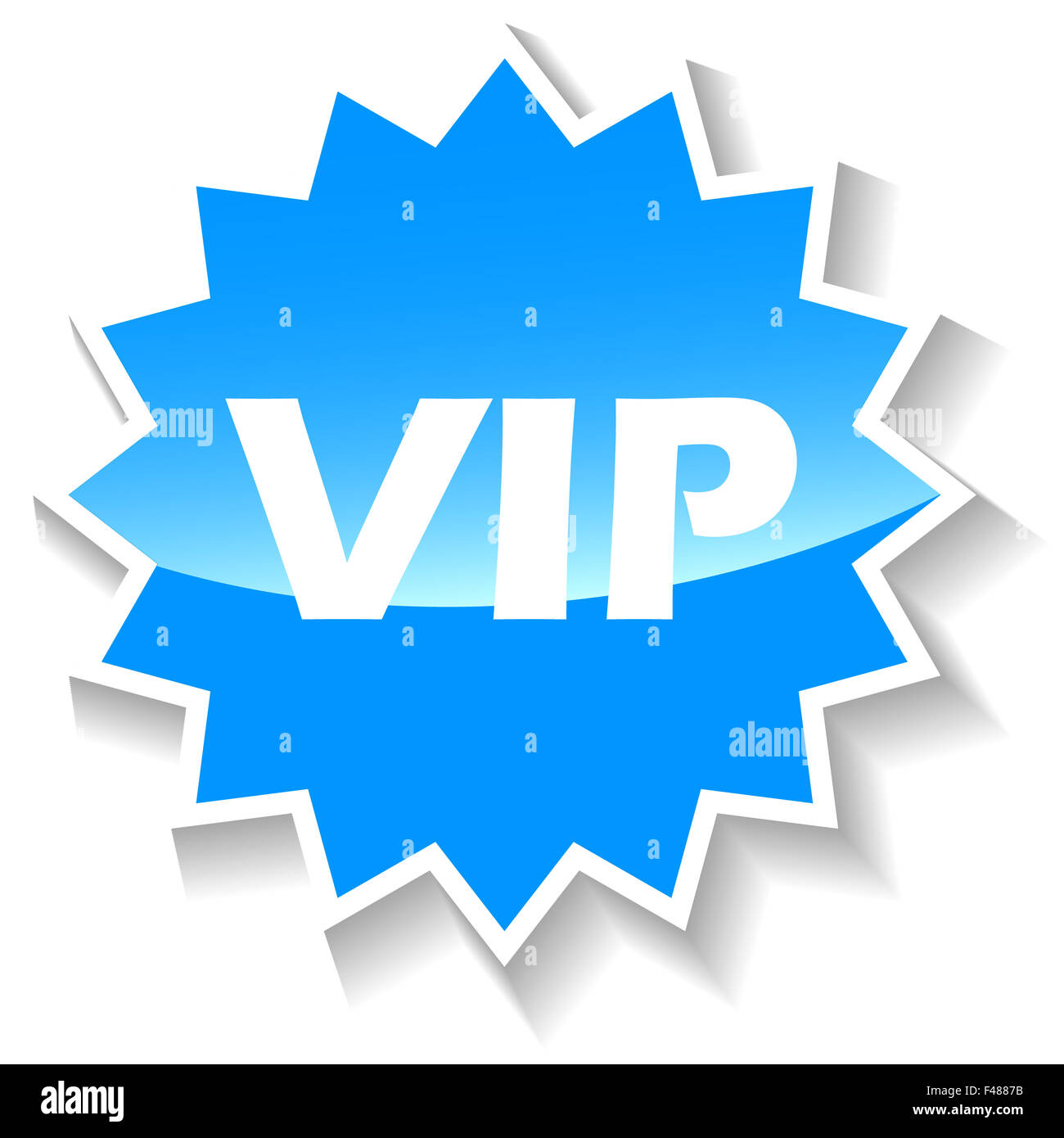 VIP icon blue, isolated on white background Stock Photo - Alamy