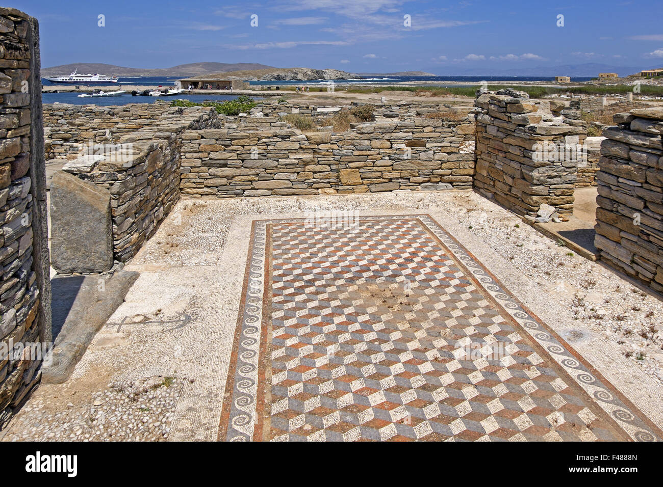 Archaeological Site of Delos Stock Photo