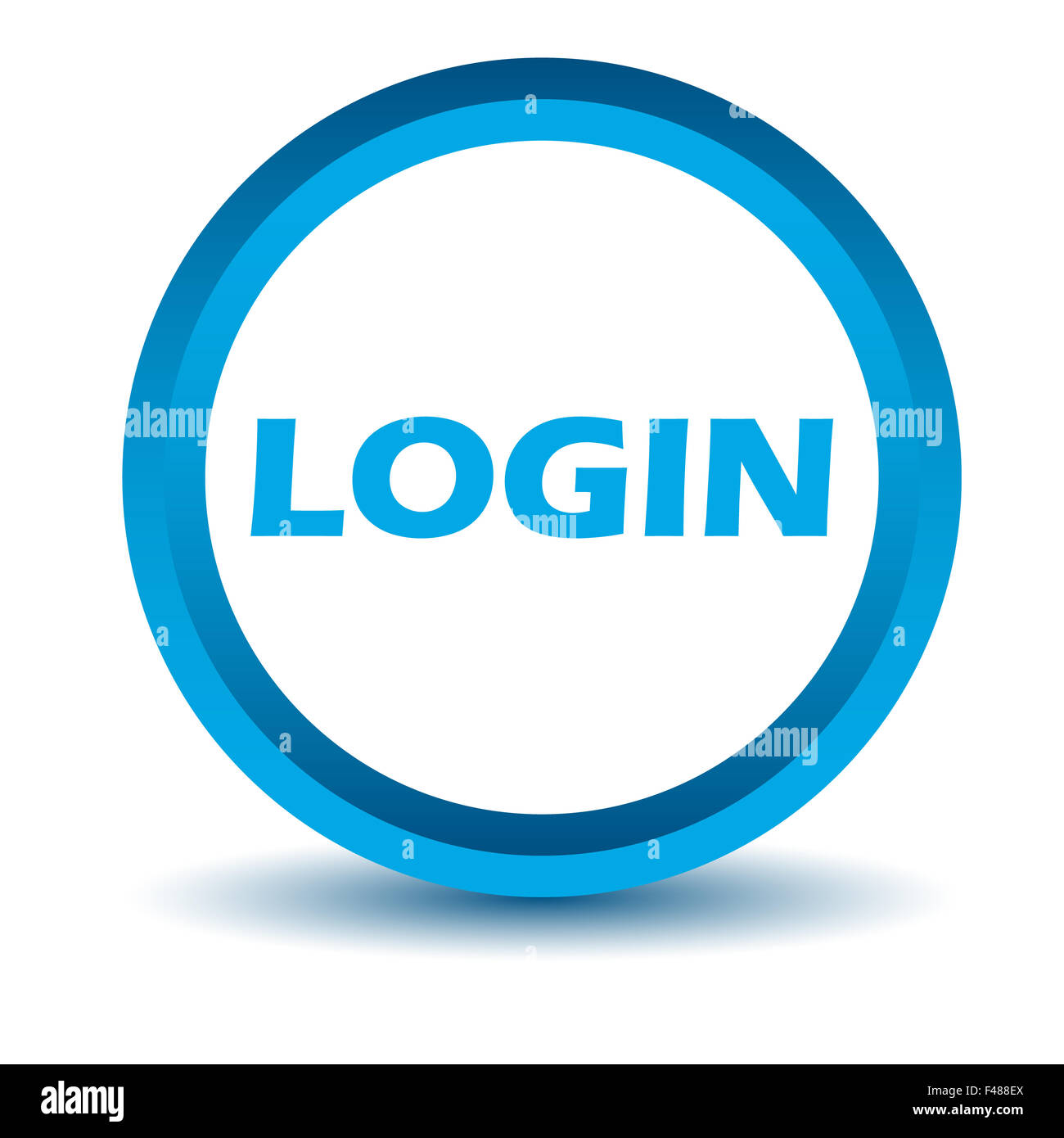Blue login icon Stock Photo
