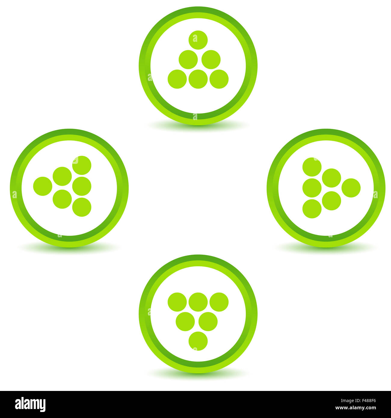 Green arrows icons set Stock Photo - Alamy